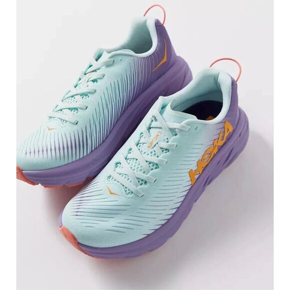 ✨Hoka Women's RINCON 3 Blue Glass Chalk Violet Running Walking Sz 7.5 Shoes✨ - Picture 7 of 14